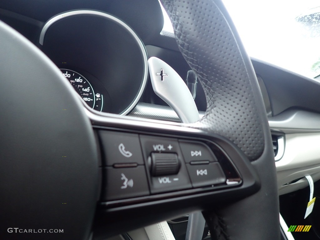 2020 Alfa Romeo Stelvio TI AWD Black Steering Wheel Photo #137217687
