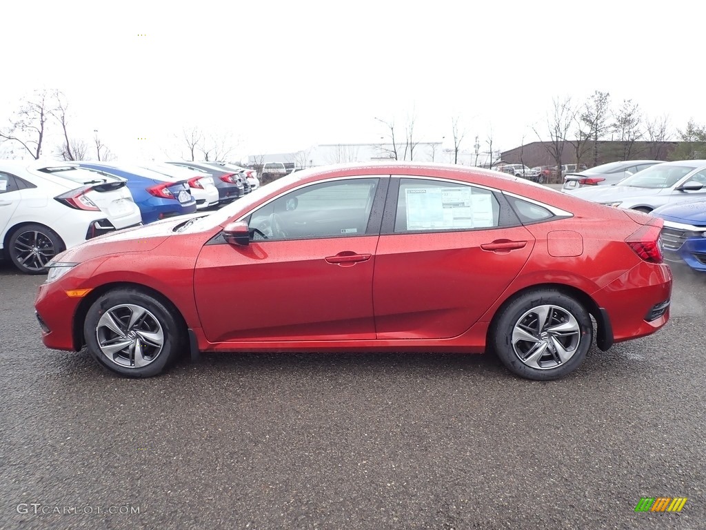 Molten Lava Pearl 2020 Honda Civic LX Sedan Exterior Photo #137218131