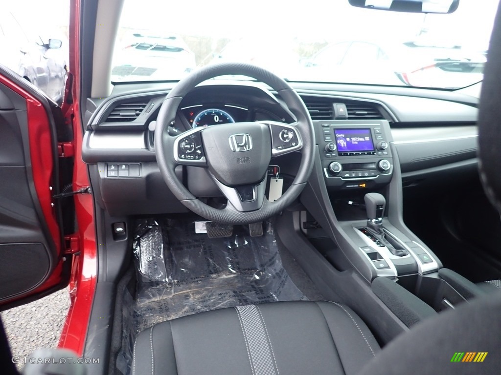 Black Interior 2020 Honda Civic LX Sedan Photo #137218323