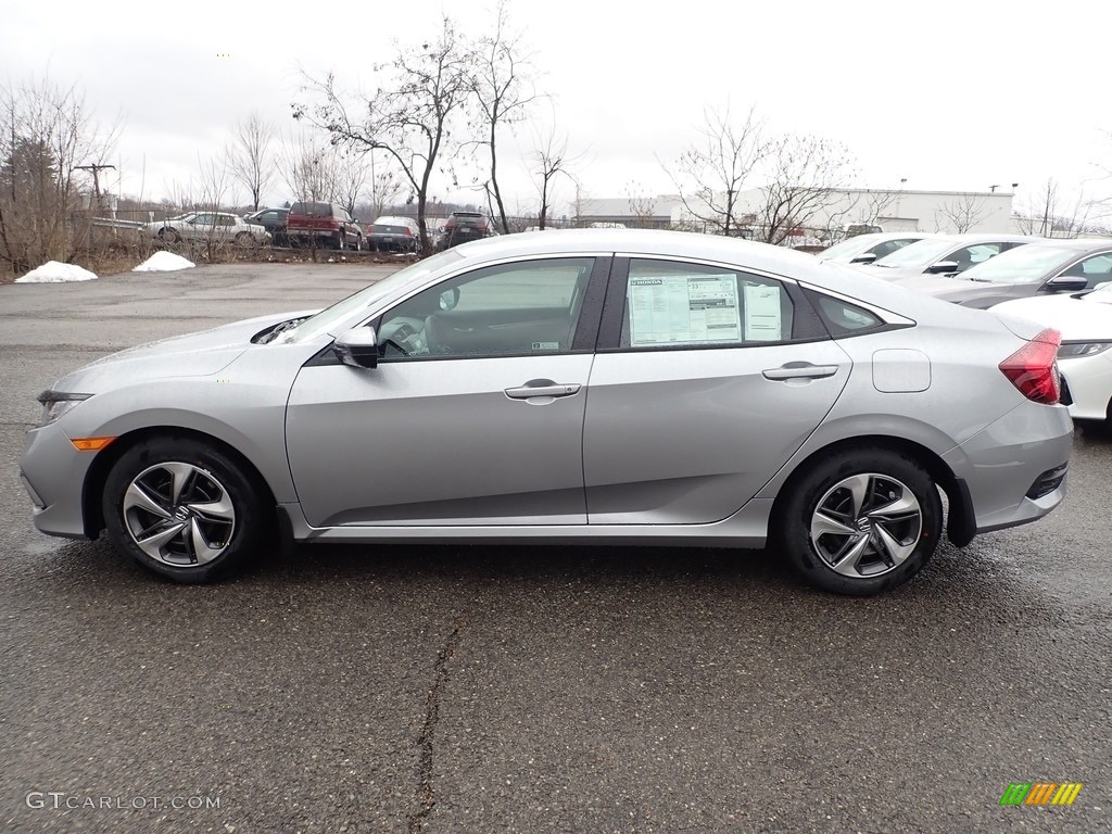Lunar Silver Metallic 2020 Honda Civic LX Sedan Exterior Photo #137218446