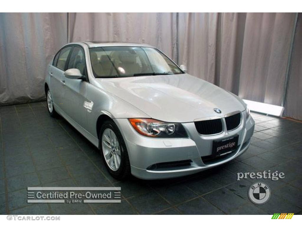 2006 3 Series 325xi Sedan - Titanium Silver Metallic / Beige photo #6