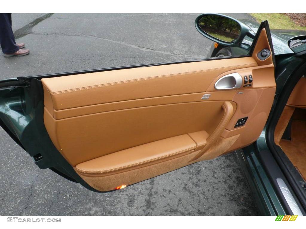 2008 Porsche 911 Turbo Cabriolet Natural Brown Door Panel Photo #1372193