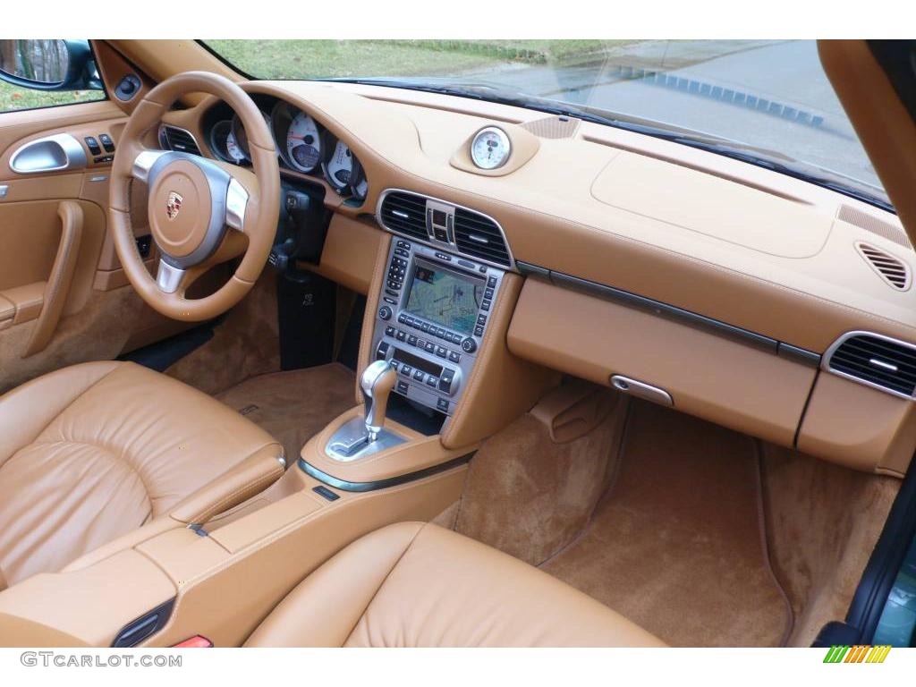 2008 911 Turbo Cabriolet - Malachite Green Metallic / Natural Brown photo #18