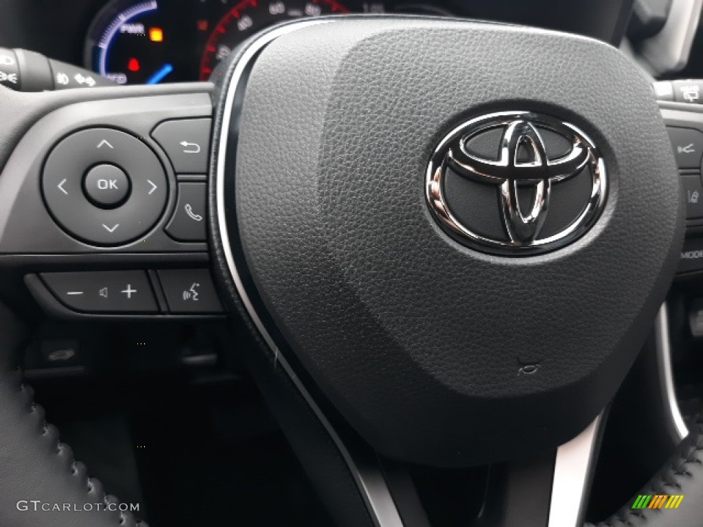 2020 Toyota RAV4 XSE AWD Hybrid Black Steering Wheel Photo #137222559