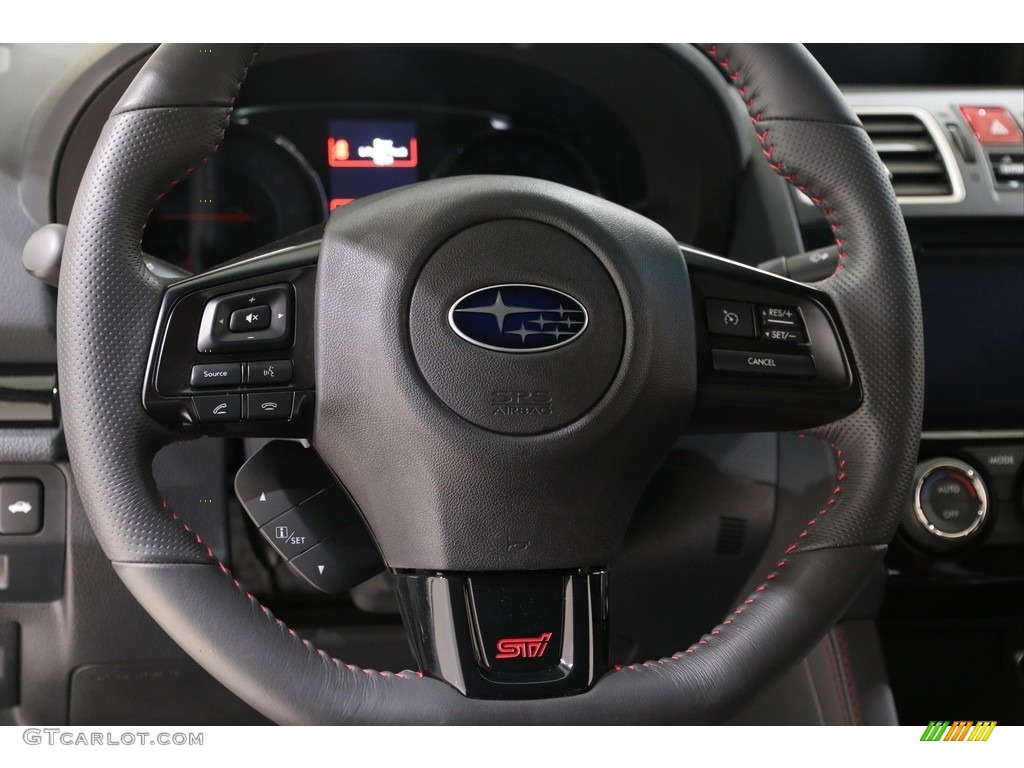 2019 Subaru WRX STI Black Ultrasuede/Carbon Black Steering Wheel Photo #137222661
