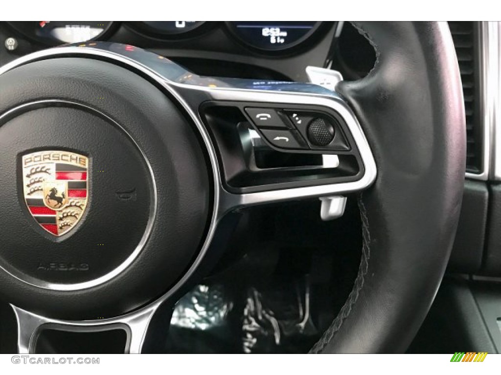 2015 Porsche Macan S Black Steering Wheel Photo #137223336