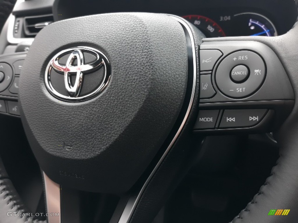 2020 Toyota RAV4 XSE AWD Hybrid Black Steering Wheel Photo #137223372