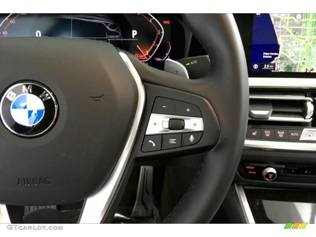 2020 BMW 3 Series 330i Sedan Black Steering Wheel Photo #137224103