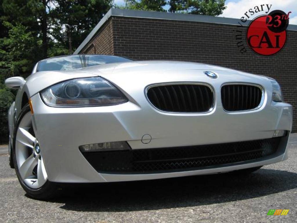 2006 Z4 3.0i Roadster - Titanium Silver Metallic / Black photo #1