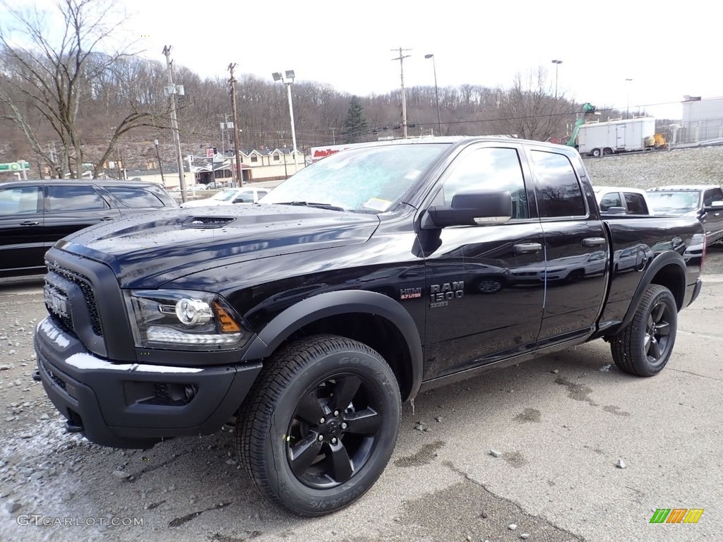 2020 1500 Classic Warlock Quad Cab 4x4 - Diamond Black Crystal Pearl / Black/Diesel Gray photo #1