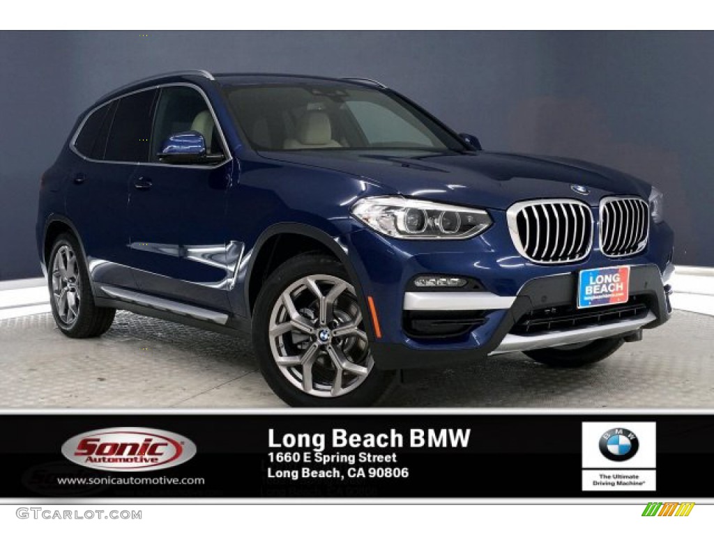 2020 X3 sDrive30i - Phytonic Blue Metallic / Canberra Beige/Black photo #1