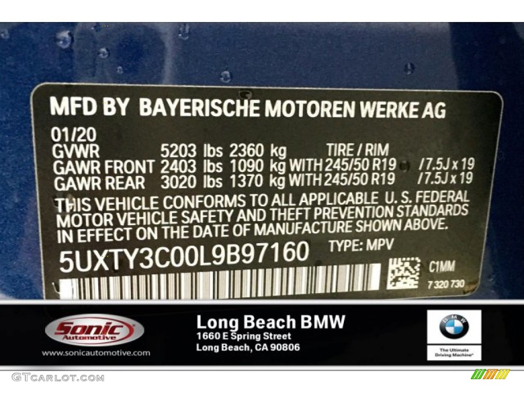 2020 X3 sDrive30i - Phytonic Blue Metallic / Canberra Beige/Black photo #11