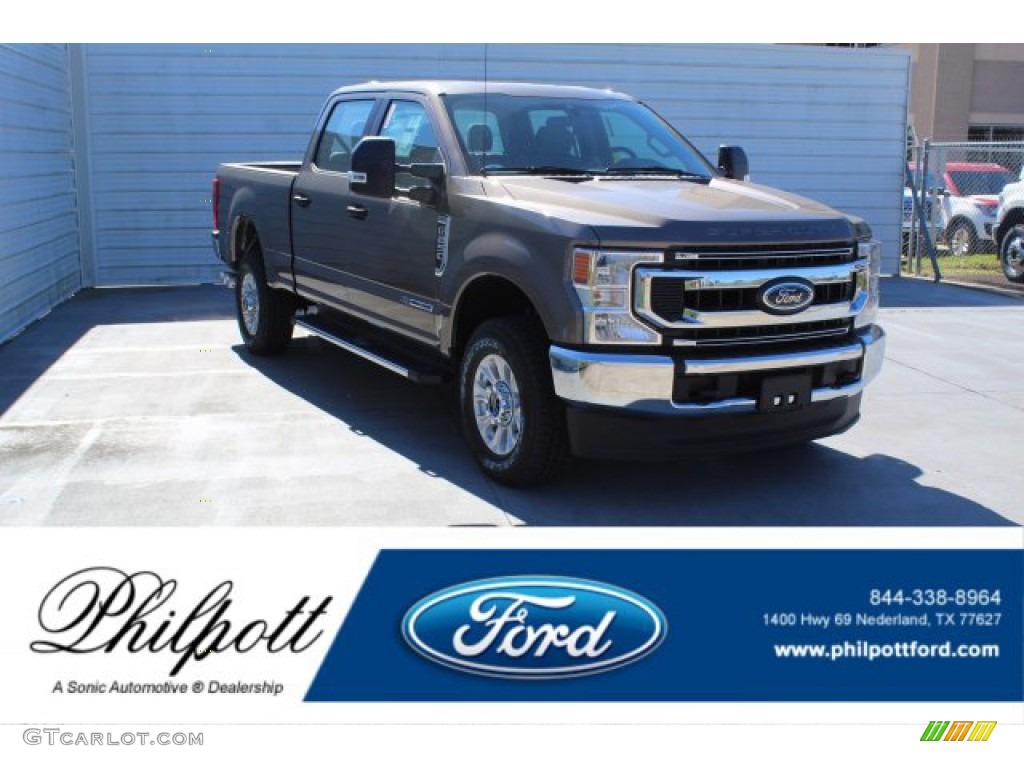 2020 F250 Super Duty XLT Crew Cab 4x4 - Stone Gray / Medium Earth Gray photo #1