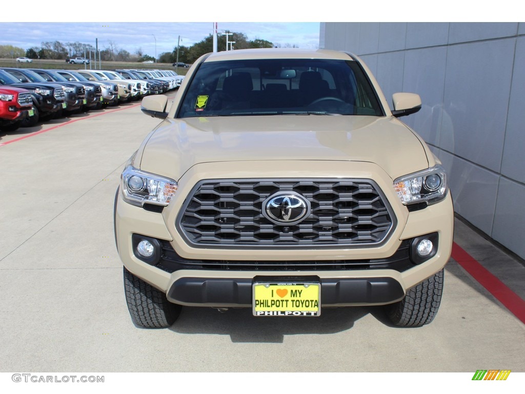 2020 Tacoma TRD Off Road Double Cab 4x4 - Quicksand / TRD Cement/Black photo #3
