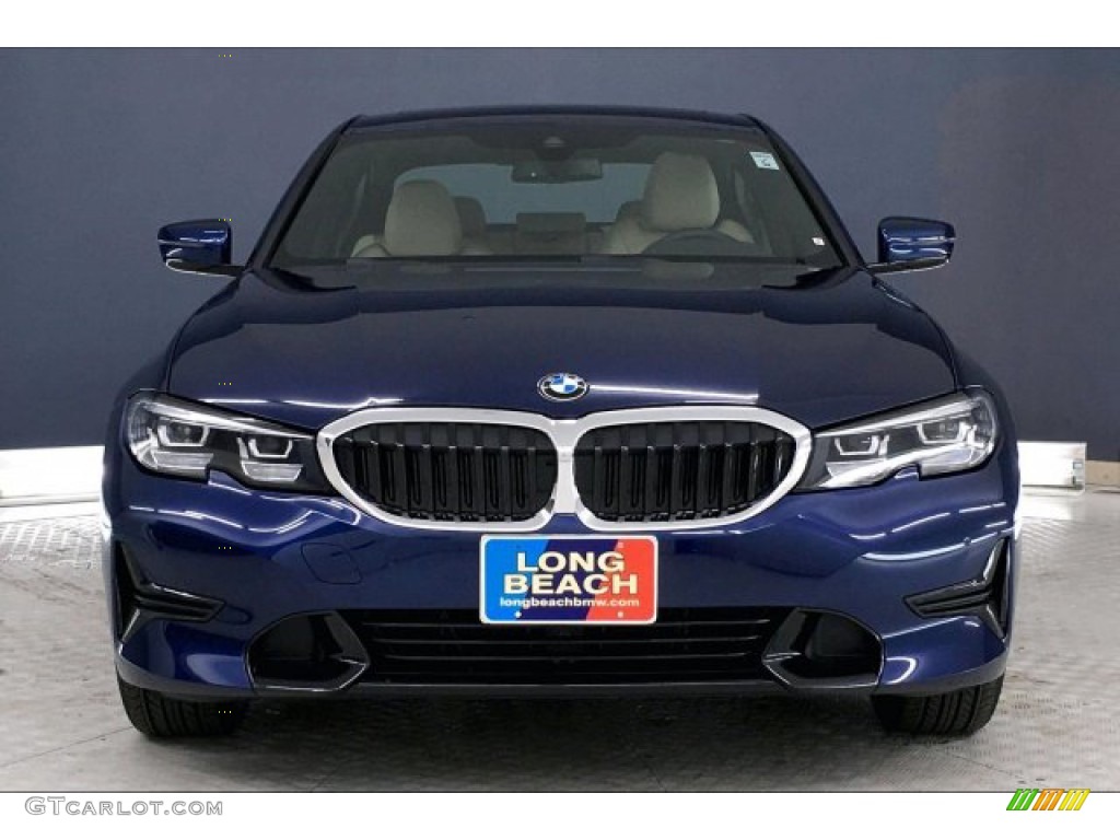 2020 3 Series 330i Sedan - Mediterranean Blue Metallic / Canberra Beige photo #2