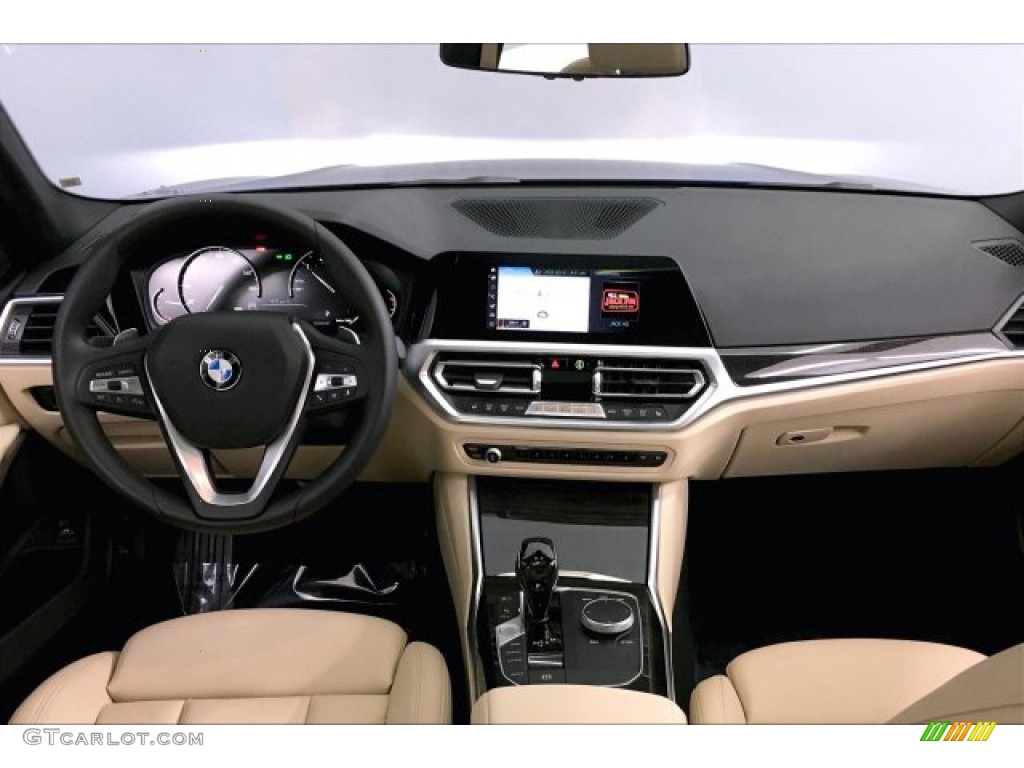 2020 BMW 3 Series 330i Sedan Canberra Beige Dashboard Photo #137246185
