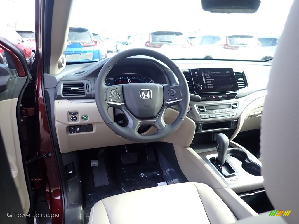 Beige Interior 2020 Honda Pilot EX-L AWD Photo #137254165