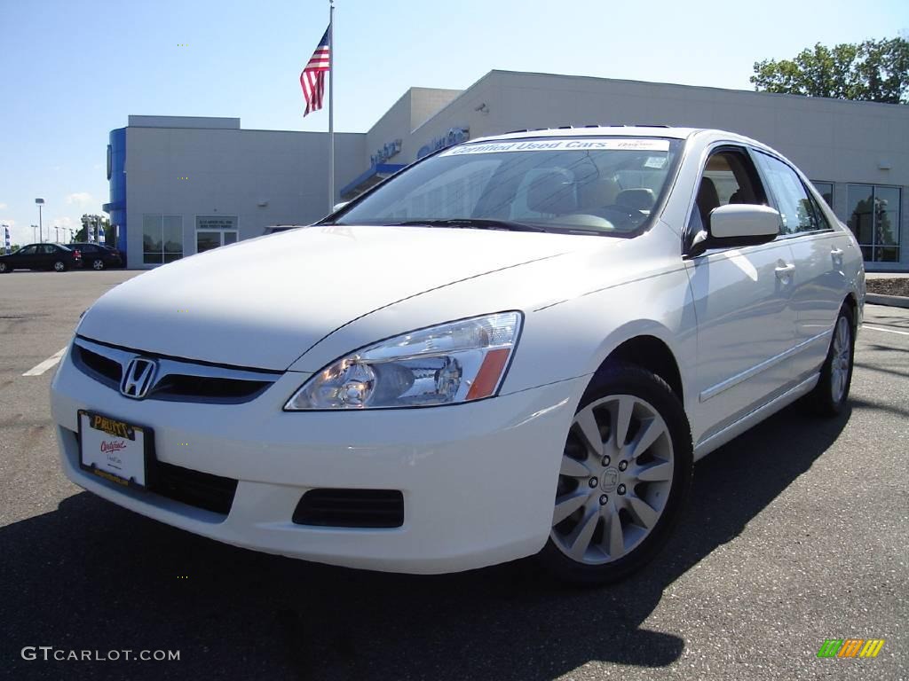 2006 Accord EX-L V6 Sedan - Taffeta White / Ivory photo #1