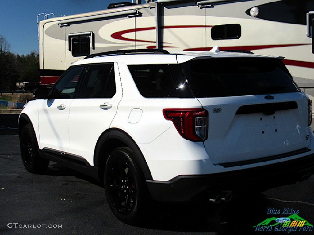 2020 Explorer ST 4WD - Star White Metallic Tri-Coat / Ebony photo #4