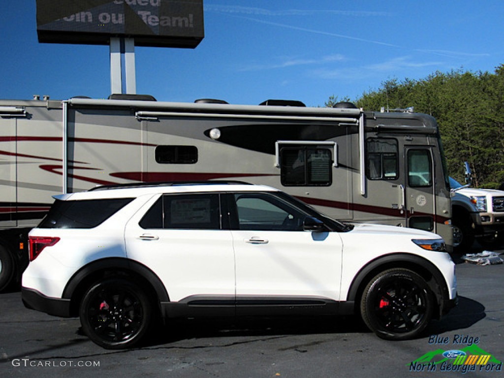 2020 Explorer ST 4WD - Star White Metallic Tri-Coat / Ebony photo #8