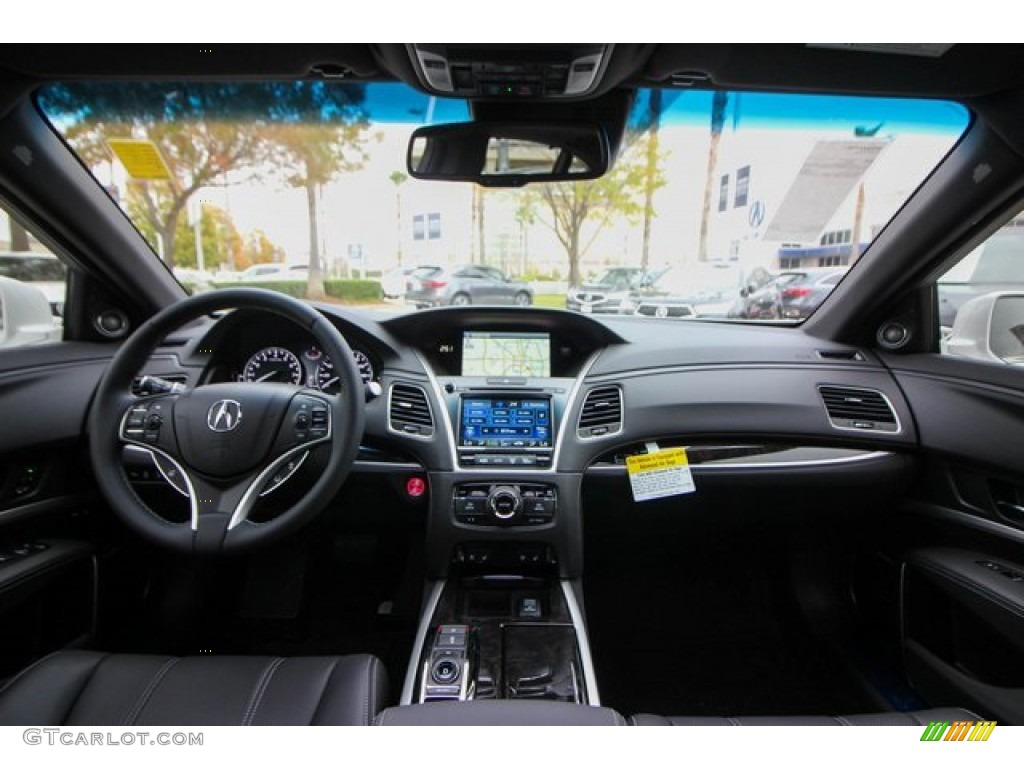 2020 Acura RLX Sport Hybrid SH-AWD Ebony Dashboard Photo #137255914