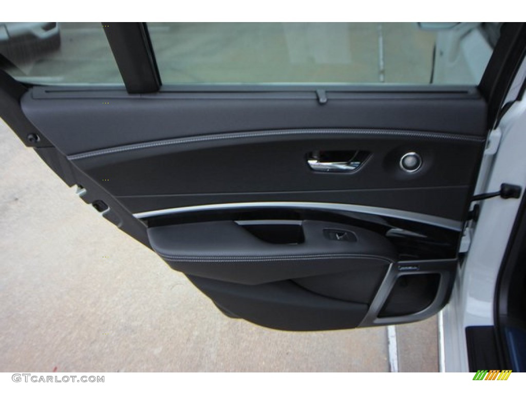 2020 Acura RLX Sport Hybrid SH-AWD Ebony Door Panel Photo #137256079
