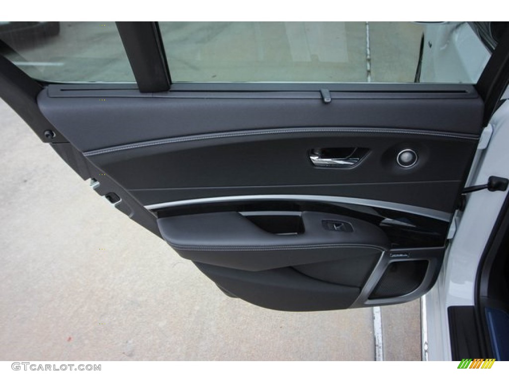 2020 Acura RLX Sport Hybrid SH-AWD Ebony Door Panel Photo #137256103