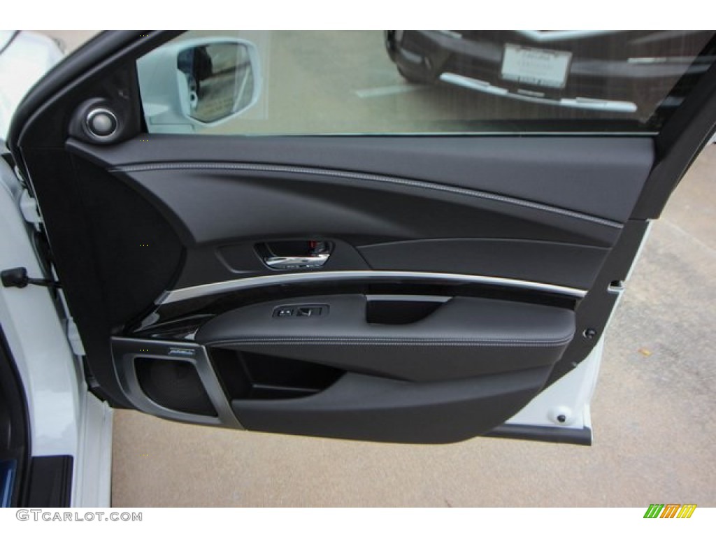 2020 Acura RLX Sport Hybrid SH-AWD Ebony Door Panel Photo #137256199