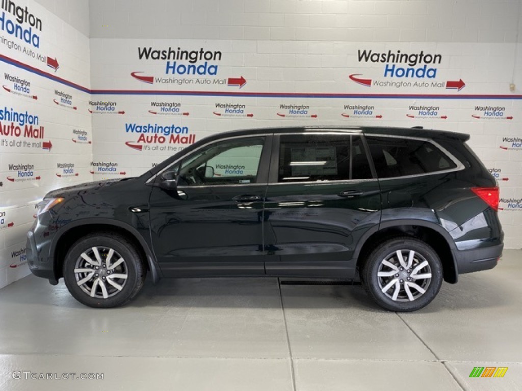 2020 Pilot EX-L AWD - Black Forest Pearl / Beige photo #5