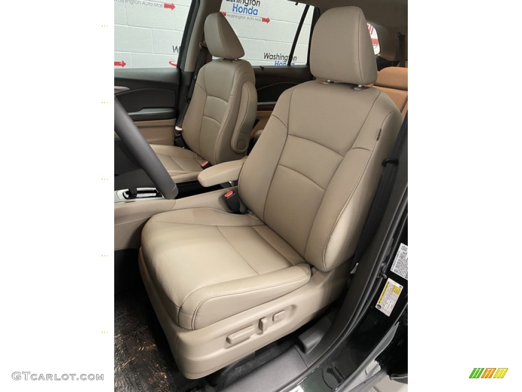 2020 Pilot EX-L AWD - Black Forest Pearl / Beige photo #14