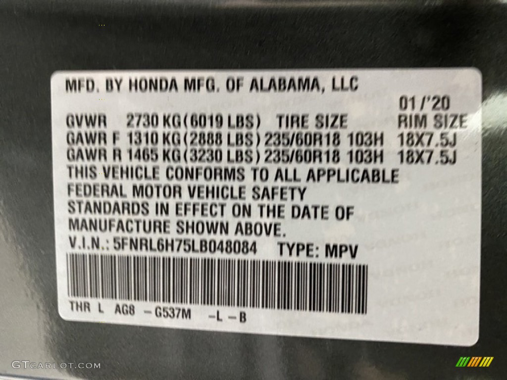 2020 Odyssey EX-L - Forest Mist Metallic / Beige photo #9
