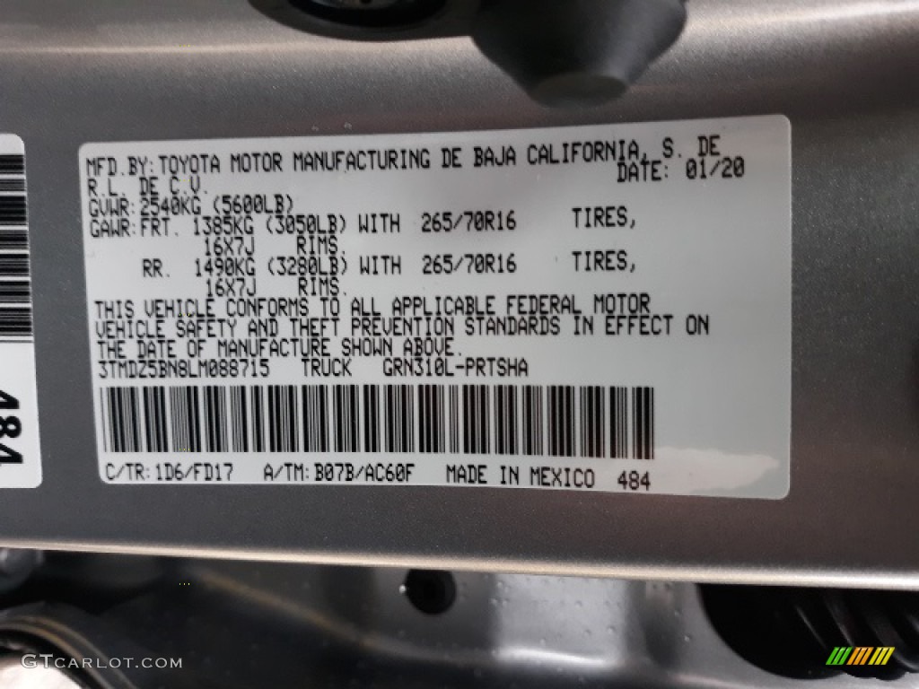 2020 Tacoma TRD Off Road Double Cab 4x4 - Silver Sky Metallic / TRD Cement/Black photo #57