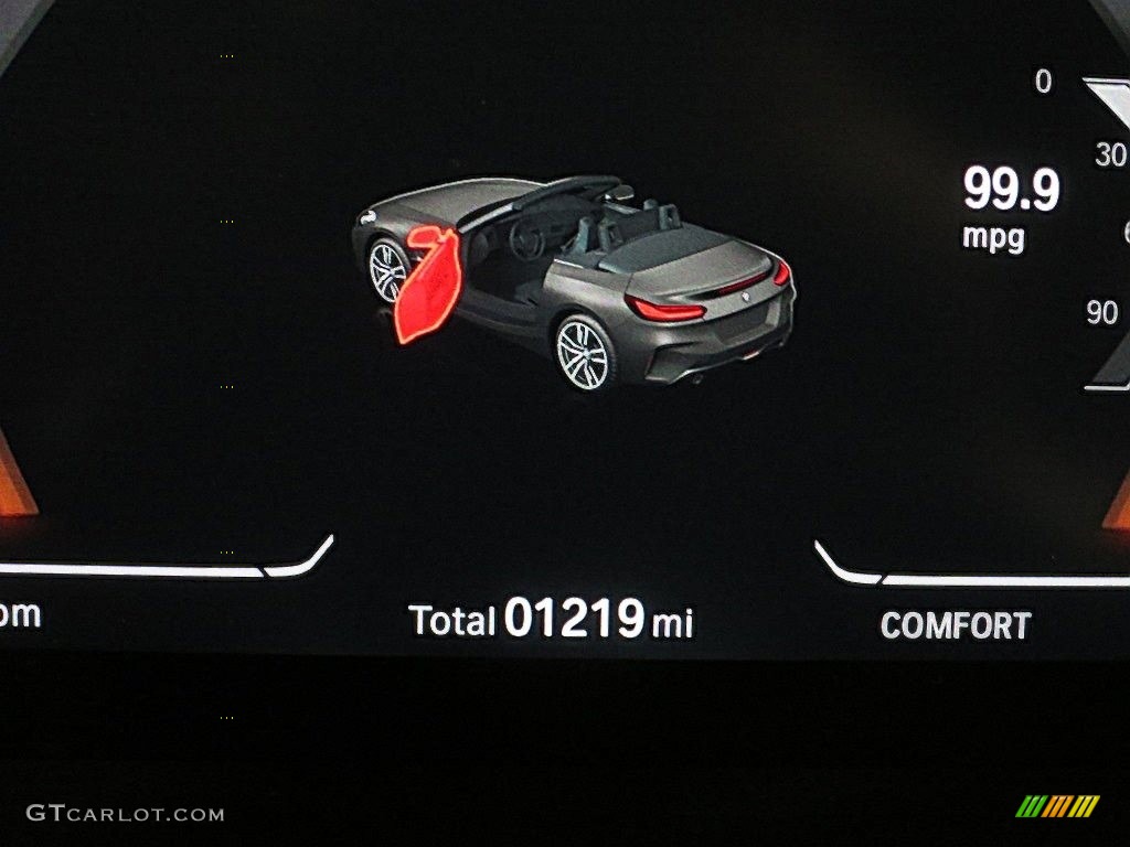 2019 Z4 sDrive30i - Frozen Grey II Metallic / Magma Red photo #16