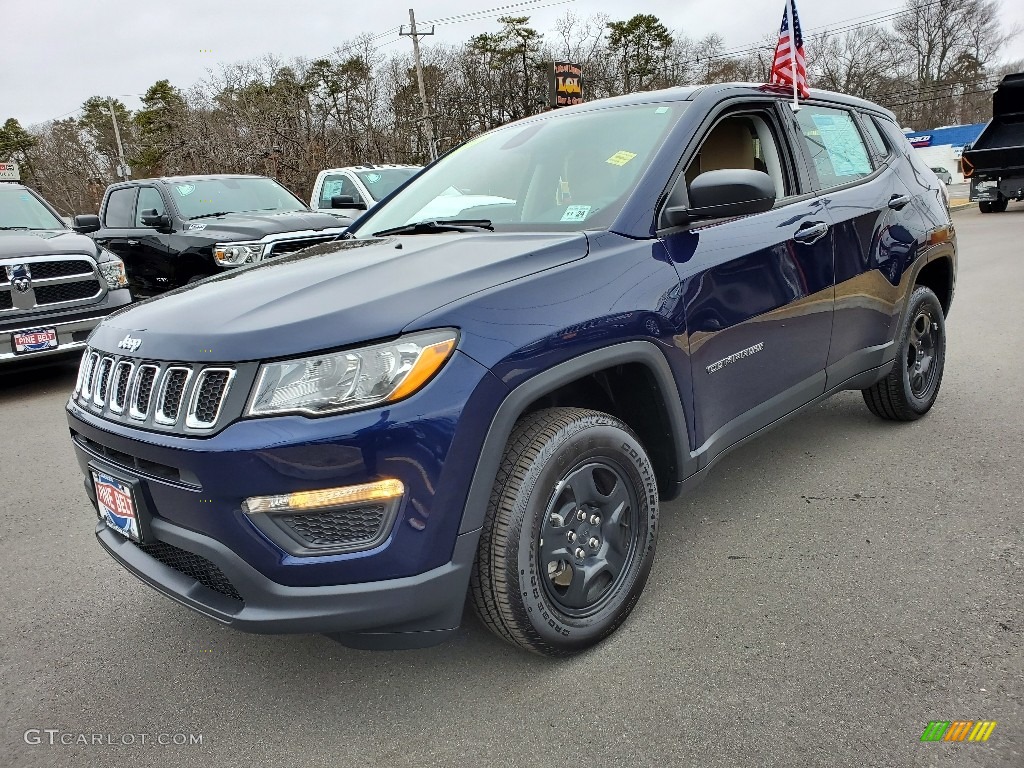 2020 Compass Sport 4x4 - Jazz Blue Pearl / Sandstorm/Black photo #13