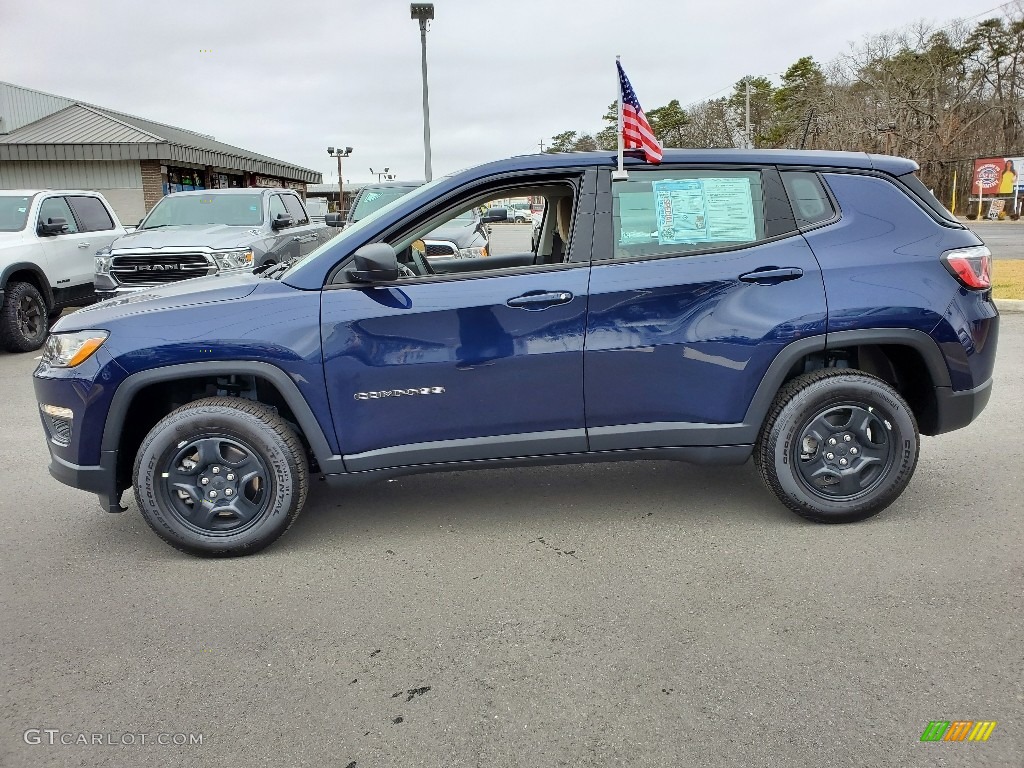 2020 Compass Sport 4x4 - Jazz Blue Pearl / Sandstorm/Black photo #14