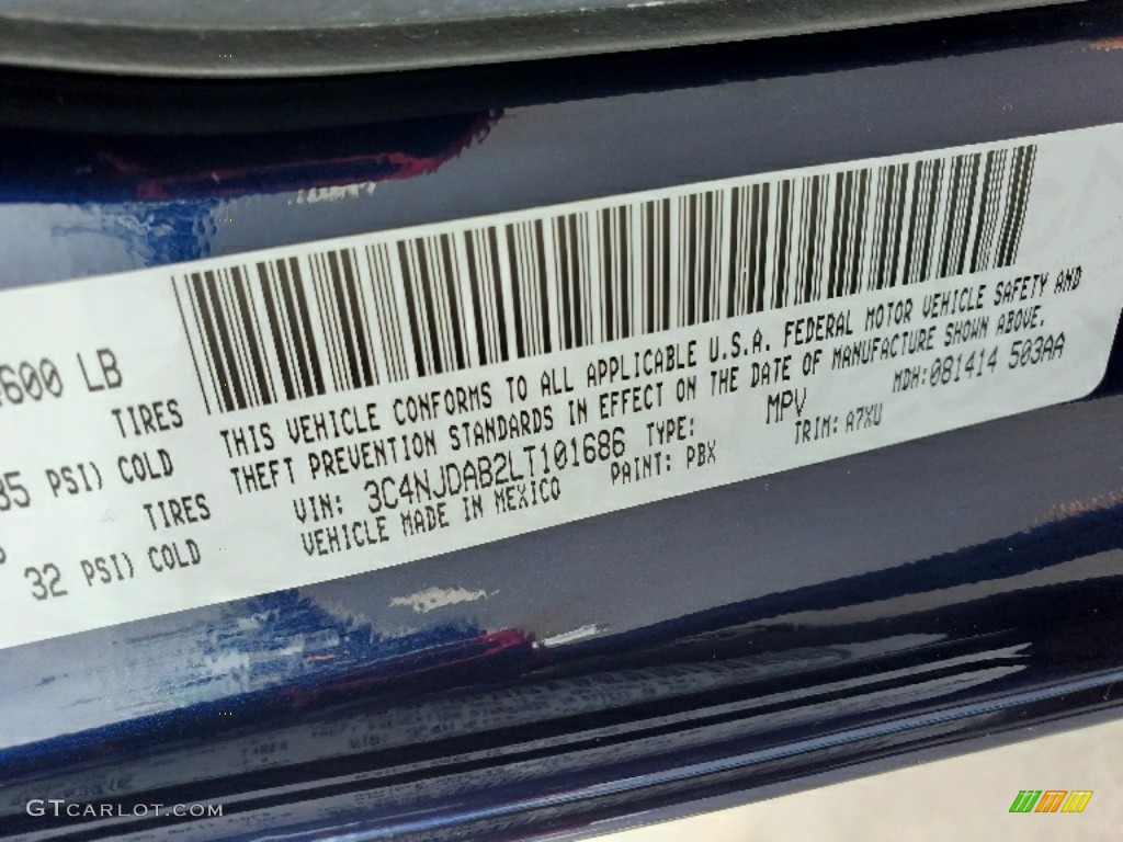 2020 Compass Sport 4x4 - Jazz Blue Pearl / Sandstorm/Black photo #34