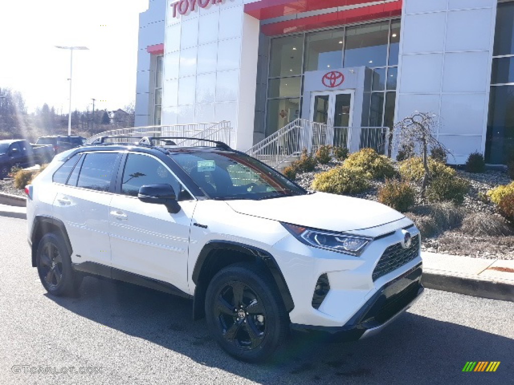 2020 RAV4 XSE AWD Hybrid - Blizzard White Pearl / Black photo #1