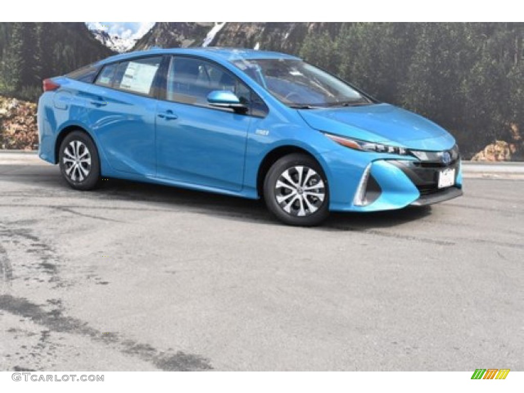 2020 Prius Prime LE - Blue Magnetism / Black photo #1