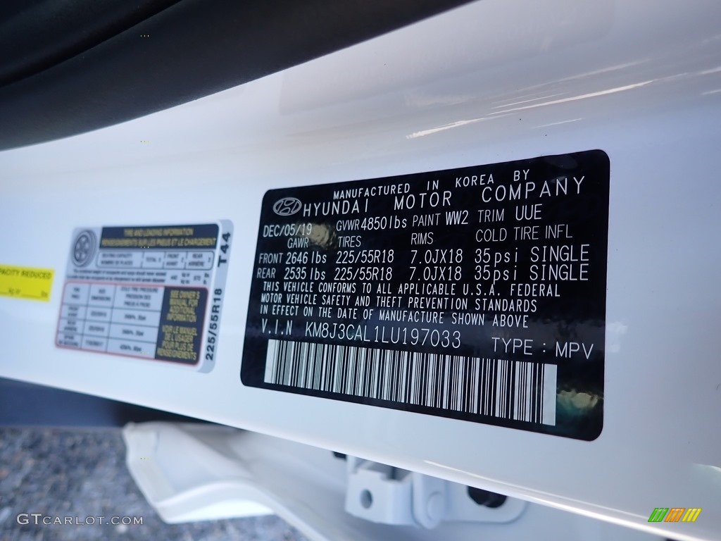 2020 Tucson Ultimate AWD - Cream White Pearl / Beige photo #12