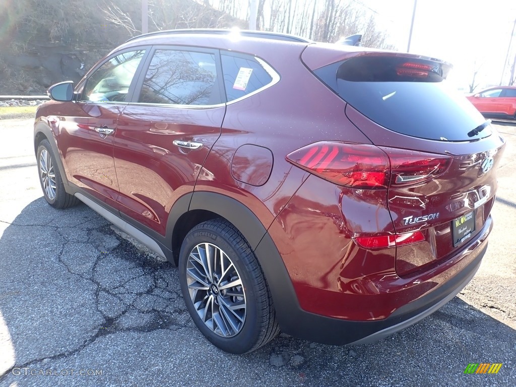 2020 Tucson Ultimate AWD - Gemstone Red / Beige photo #6