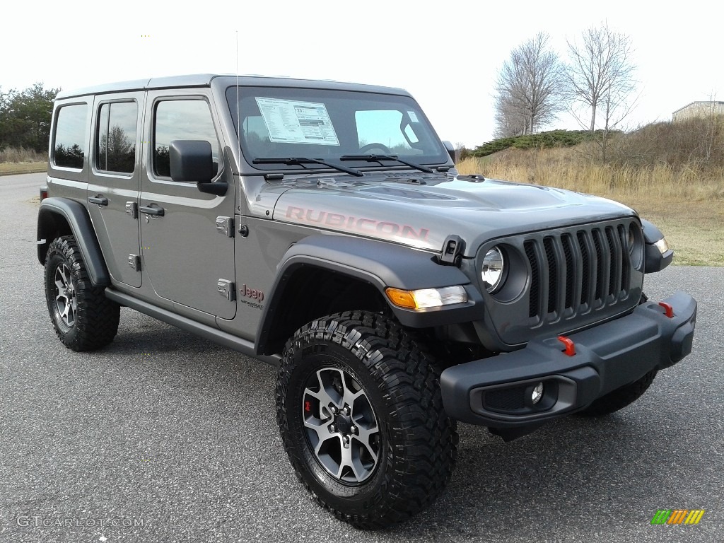 2020 Wrangler Unlimited Rubicon 4x4 - Sting-Gray / Black photo #4