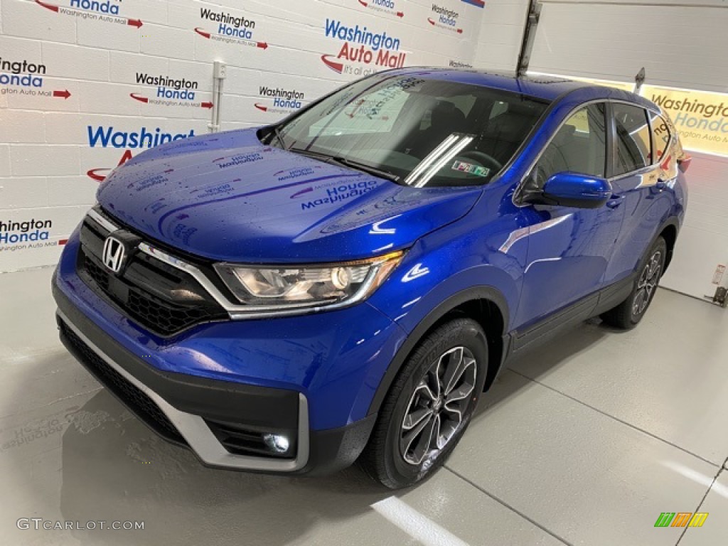 2020 CR-V EX AWD - Aegean Blue Metallic / Black photo #4