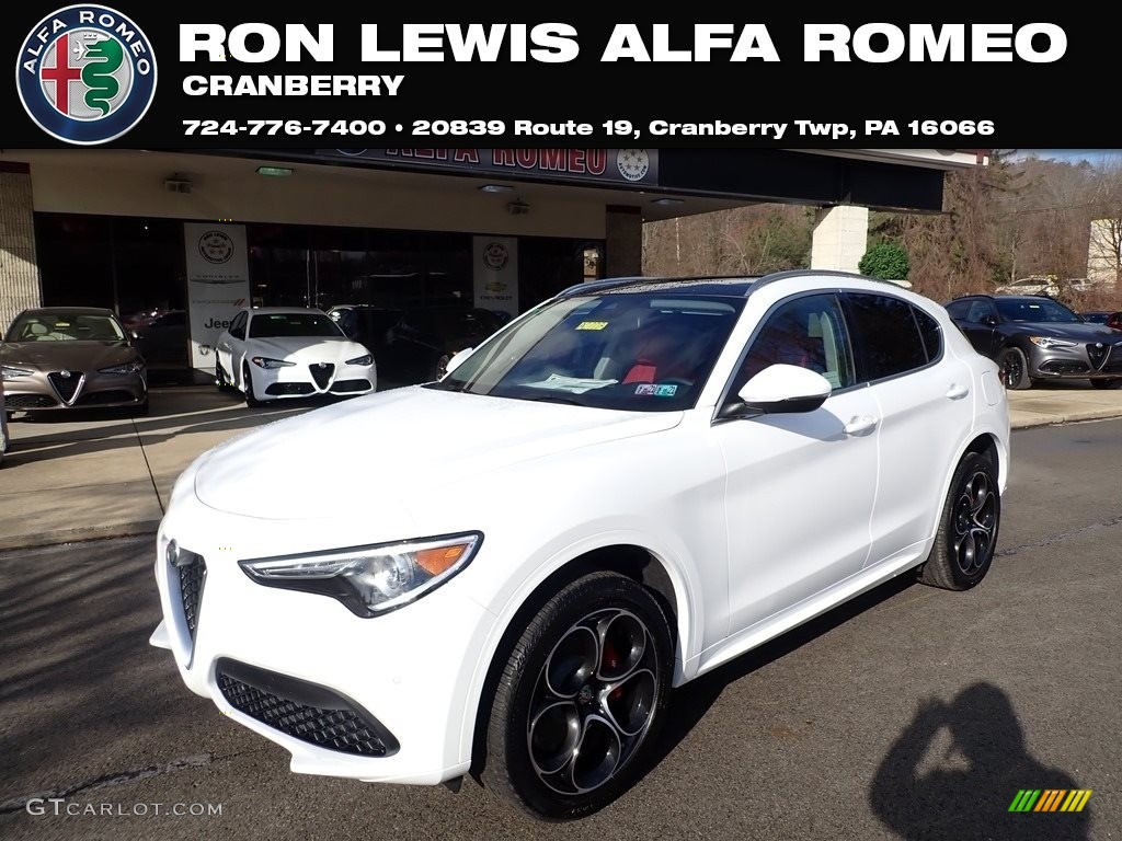2020 Stelvio TI AWD - Alfa White / Black/Red photo #1