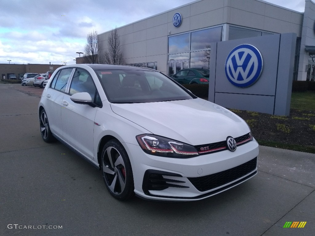 Pure White 2019 Volkswagen Golf GTI SE Exterior Photo #137296311