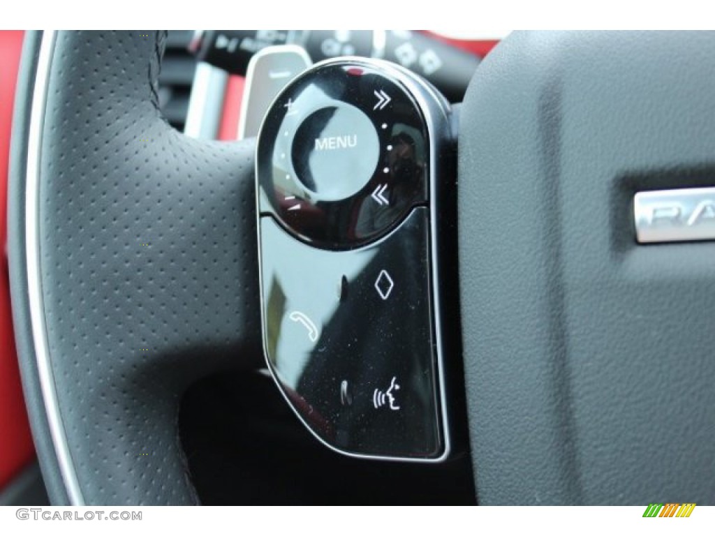 2020 Land Rover Range Rover Sport HSE Dynamic Ebony/Pimento Steering Wheel Photo #137302089