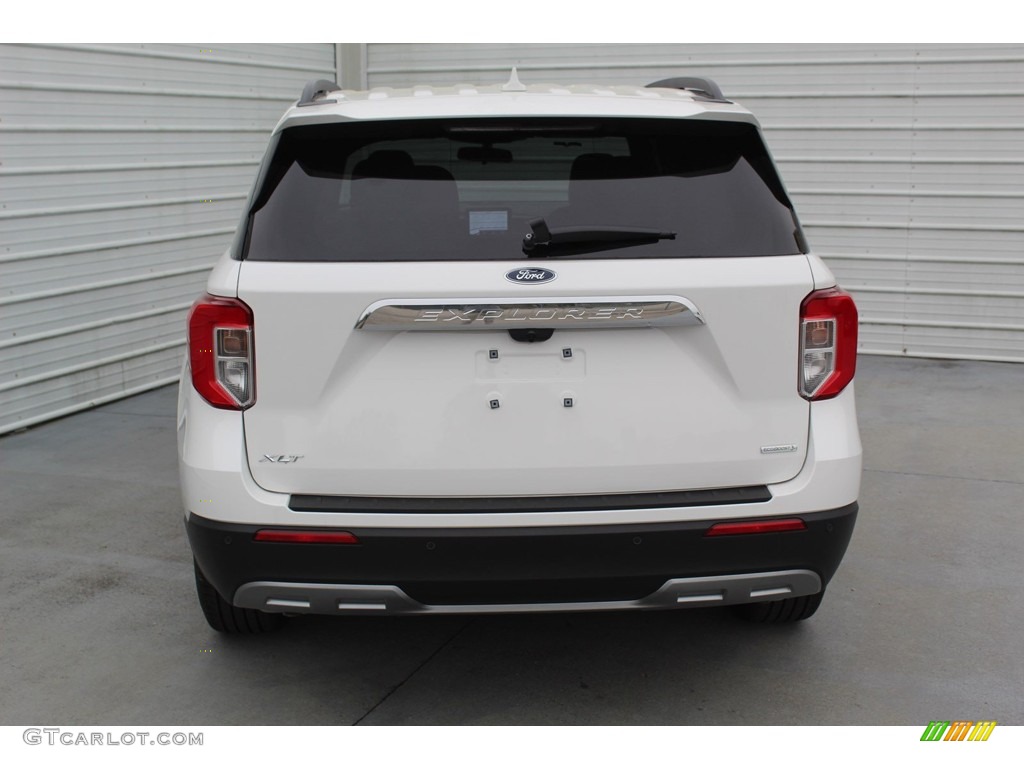 2020 Explorer XLT - Star White Metallic Tri-Coat / Ebony photo #7