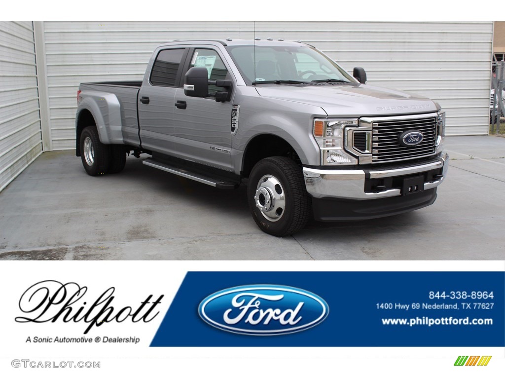 2020 F350 Super Duty XL Crew Cab 4x4 - Iconic Silver / Medium Earth Gray photo #1