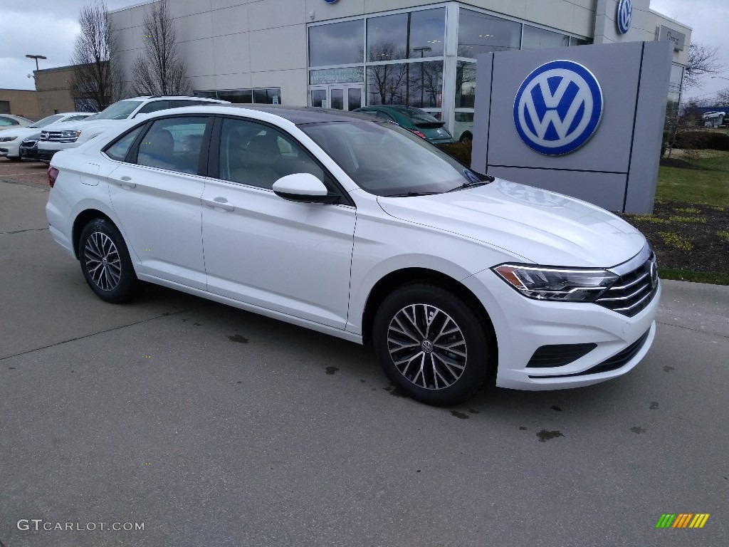 2020 Jetta SE - Pure White / Dark Beige photo #2