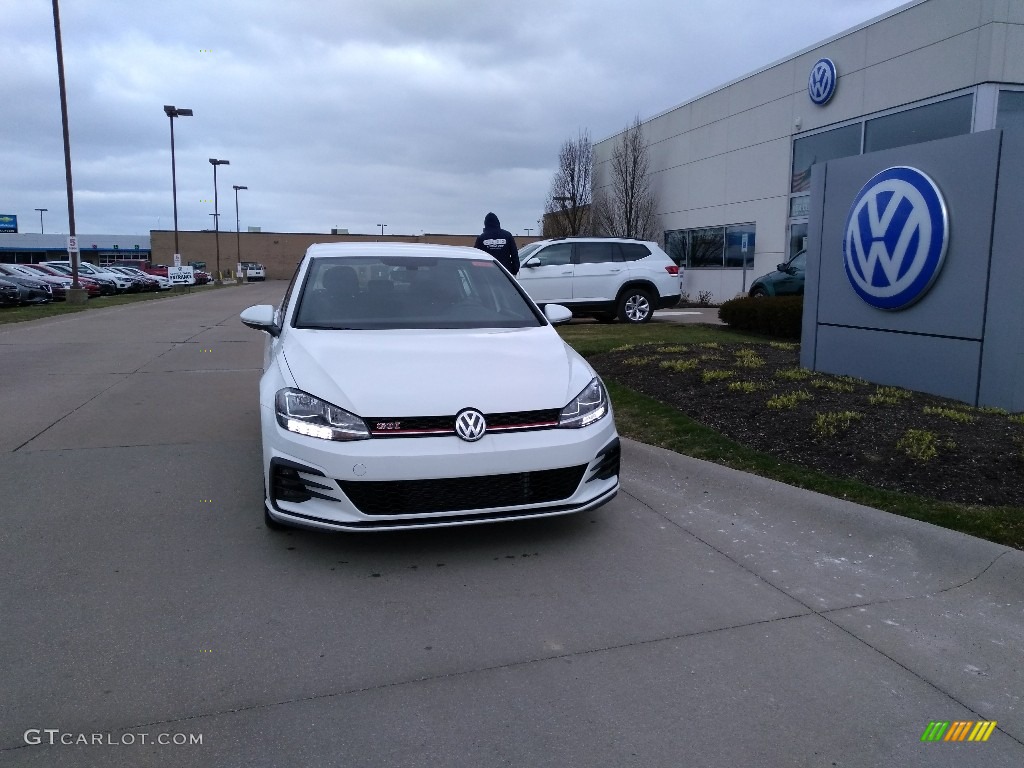 2020 Golf GTI S - Pure White / Titan Black/Clark Plaid photo #1