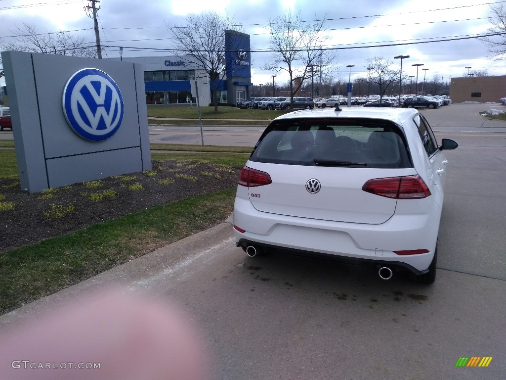2020 Golf GTI Autobahn - White Silver Metallic / Titan Black/Clark Plaid photo #3